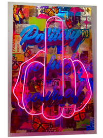 Hartschaumbild Neonfinger