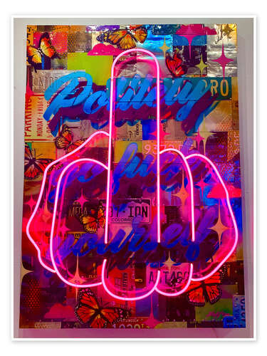 Poster Neon finger