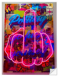 Wandsticker Neonfinger