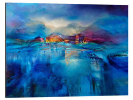 Magnettafel Winterabend - Warmes Licht an einem kalten Winterabend