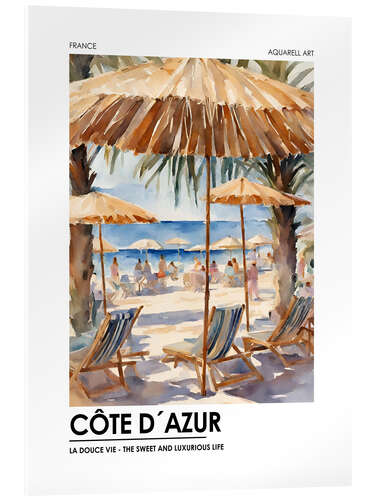 Cuadro de metacrilato Côte d'Azur - La douce vie