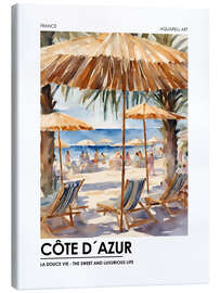 Canvas print Côte d'Azur - La douce vie - Ohkimiko