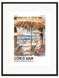 Gerahmter Kunstdruck Côte d'Azur - La douce vie