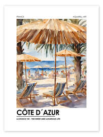 Poster Côte d&#039;Azur - La douce vie