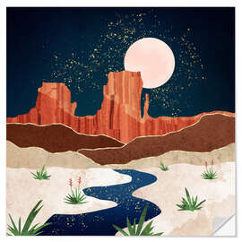 Vinilo para la pared Desert Stars River