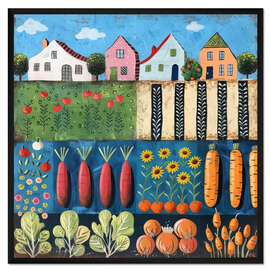 Gerahmter Kunstdruck Omas Dorf