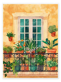 Poster Romantic Balcony