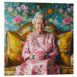 Acrylglas print The Queen on the sofa - DejaReve