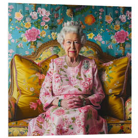 Foam board print The Queen on the sofa