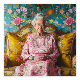 Poster The Queen on the sofa