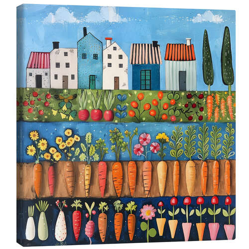 Canvas print Veggie Village