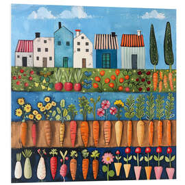 Foam board print Veggie Village