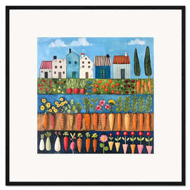 Gerahmter Kunstdruck Veggie Village