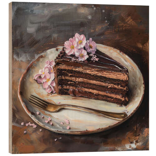 Wood print Sweet chocolate emotions