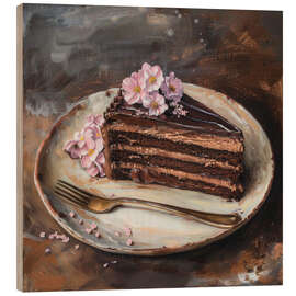 Wood print Sweet chocolate emotions