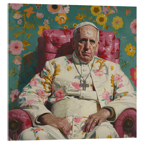 Acrylic print The Pope in a summer outfit