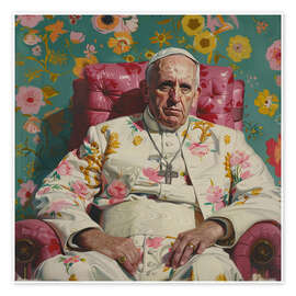 Poster Der Papst mit sommerlichem Outfit