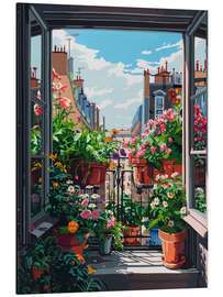 Magnettafel Blick vom Schlafzimmer