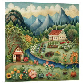 Magnettafel Bergdorf