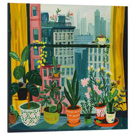 Magnettafel New York through my plants