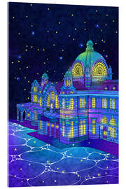 Acrylic print Seoul Station a night in Seoul - Hajin Bae