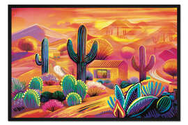 Gerahmter Kunstdruck Desert Papaya