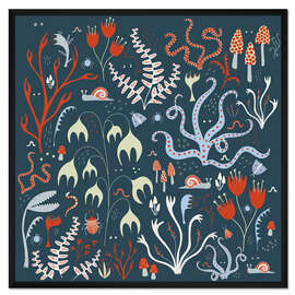 Gerahmter Kunstdruck Wald der fleischfressenden Pflanzen