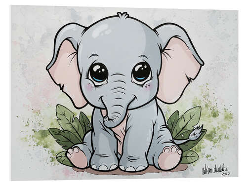 Tableau en PVC Baby Elephant