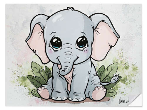 Wall sticker Baby Elephant