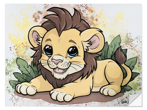 Muursticker Baby Lion