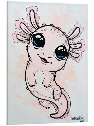 Stampa su alluminio Little Axolotl