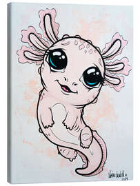 Canvastavla Little Axolotl