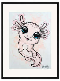 Gerahmter Kunstdruck Kleiner Axolotl