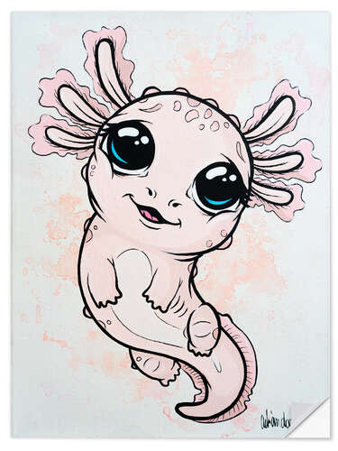 Naklejka na ścianę Little Axolotl