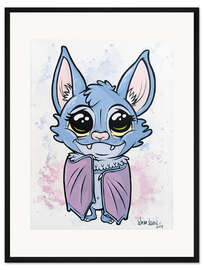 Gerahmter Kunstdruck Kleine Fledermaus