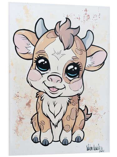 Foam board print Baby Cow