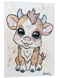 Foam board print Baby Cow