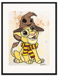 Gerahmter Kunstdruck Magischer Löwe