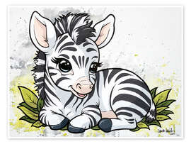 Plakat Baby Zebra