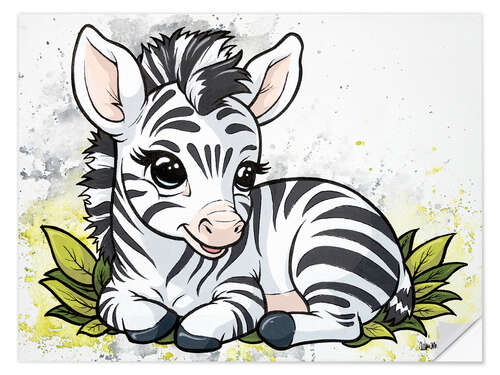 Wandsticker Baby Zebra