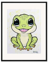 Gerahmter Kunstdruck Süßer Frosch