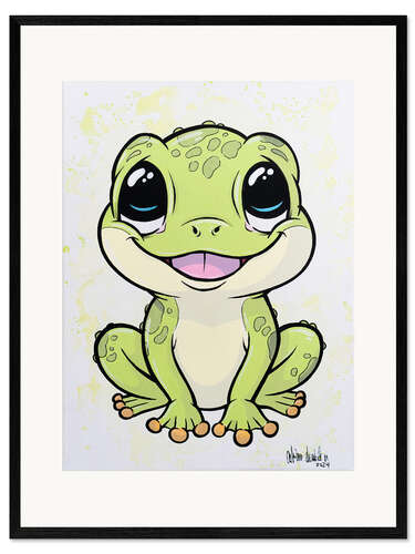 Impression artistique encadrée Cute frog