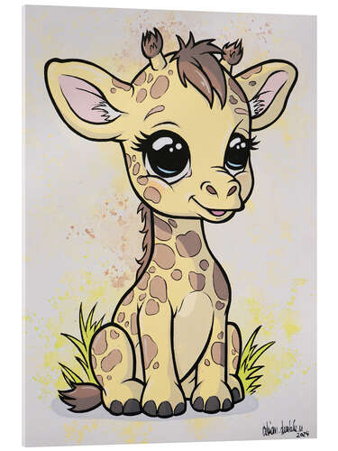 Acrylglasbild Baby Giraffe