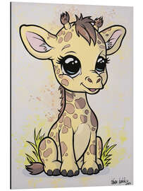 Aluminium print Baby Giraffe