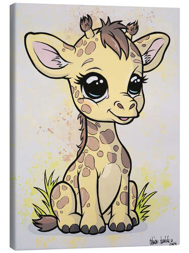 Canvastavla Baby Giraffe