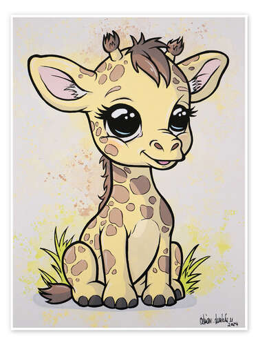 Poster Baby Giraffe