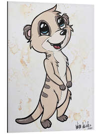 Tableau en aluminium Happy Meerkat