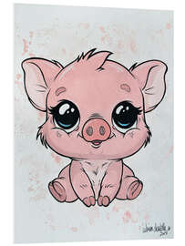 Tableau en PVC Piggy with sweet eyes