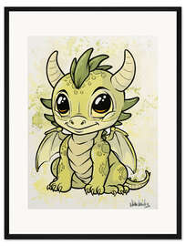 Gerahmter Kunstdruck Kleiner Drache