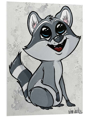 Foam board print Little raccoon